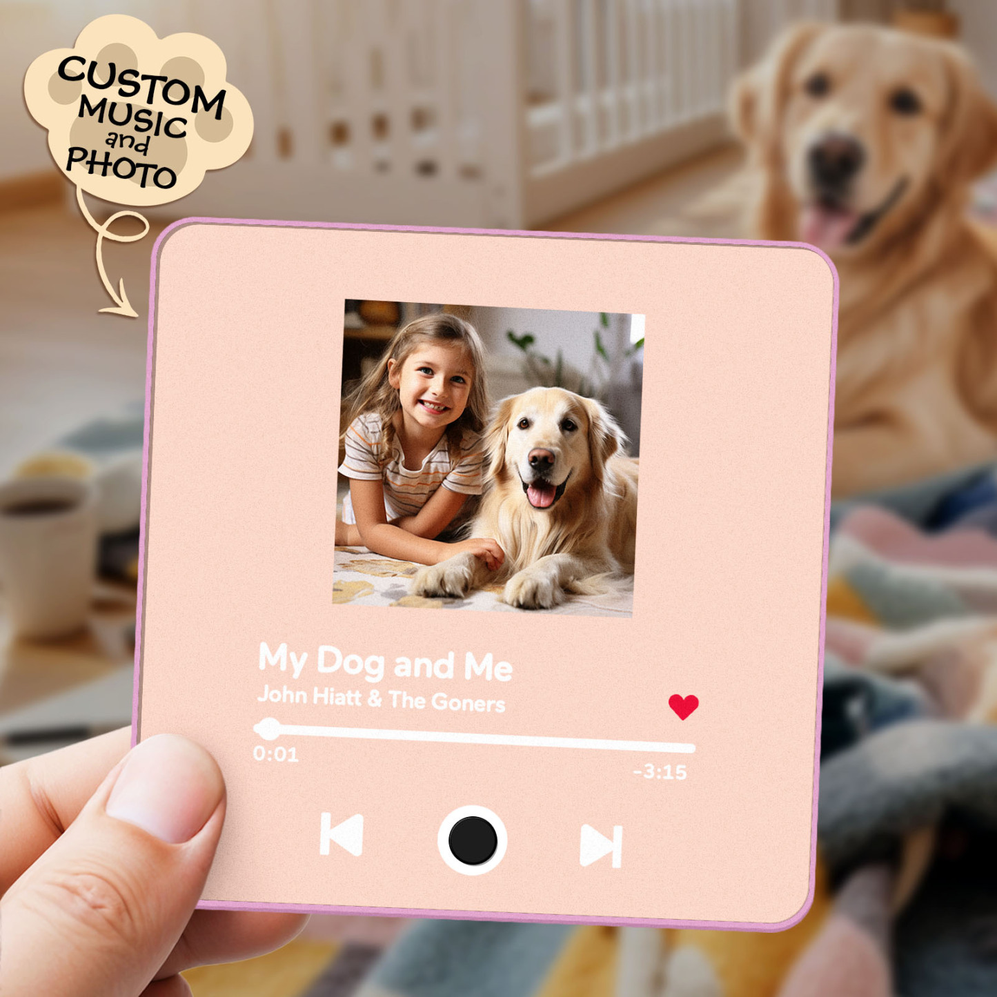 Customized Album Fridge Magnet Personalized Music Fridge Magnet Can Play Songs Gifts For Pet Lovers
