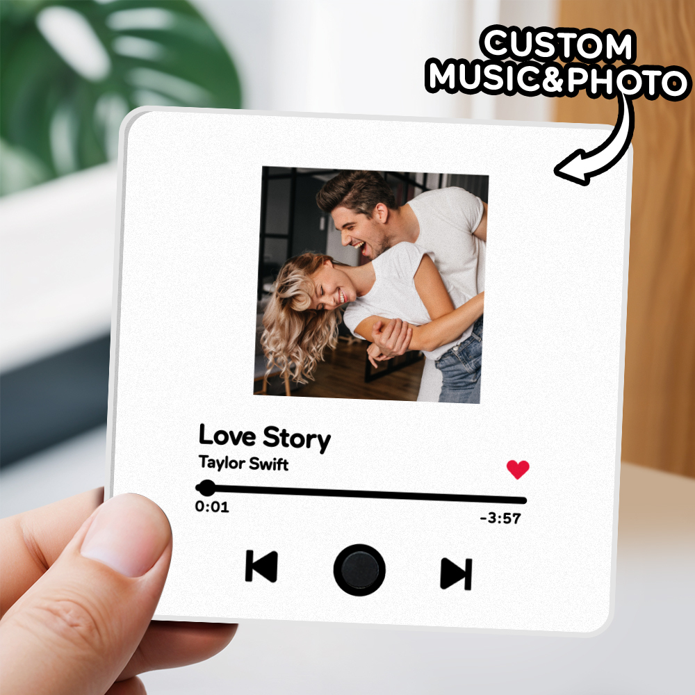 Personalized Photo Album Fridge Magnet Music Wall Photo Sticker Music Movement That Can Be Played Without Cell Phone