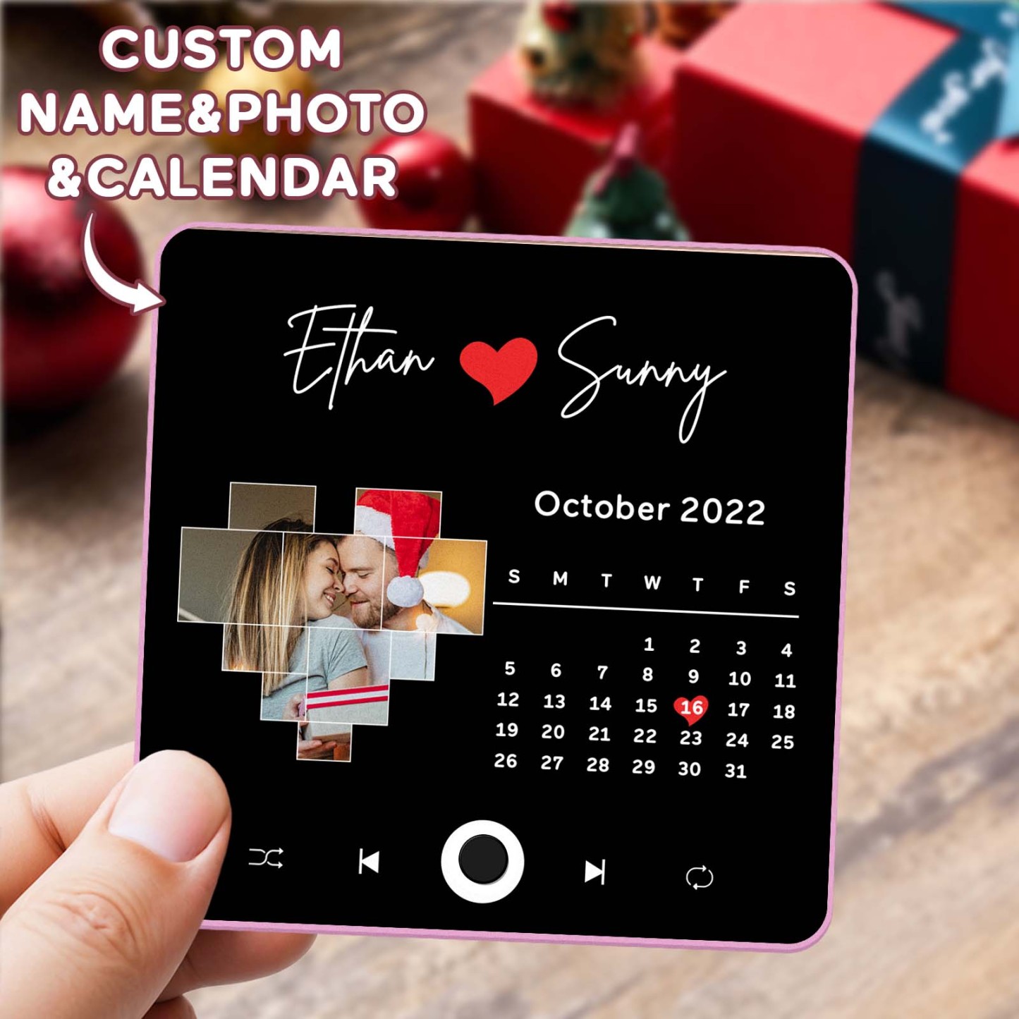 Customized Album Fridge Magnet Personalized Music Fridge Magnet Can Play Songs Christmas Gifts Family Gifts - soufeelus