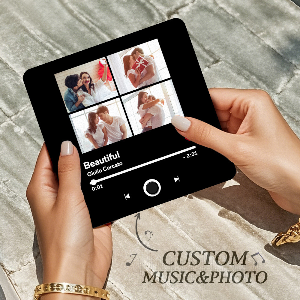 Customized Music Fridge Magnet Personalized Photo Fridge Magnet Can Play Songs and Adjust Volume