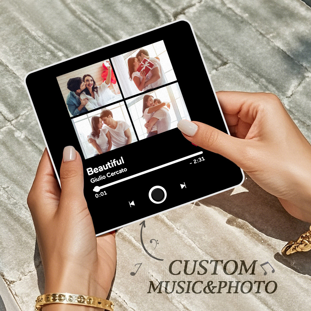Customized Music Fridge Magnet Personalized Photo Fridge Magnet Can Play Songs and Adjust Volume