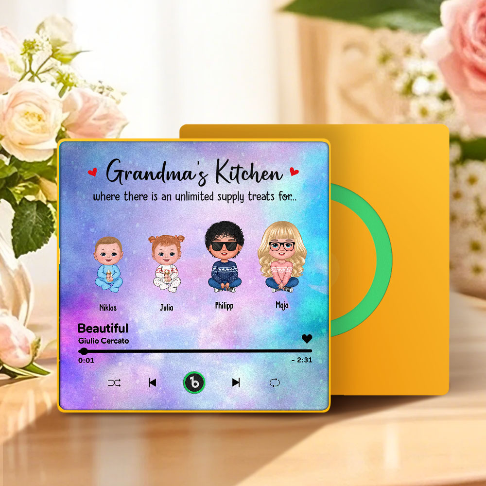 Custom Music Fridge Magnet Mother's Day Music Wall Photo Sticker That Plays Music Without Cell Phone Multiple Styles