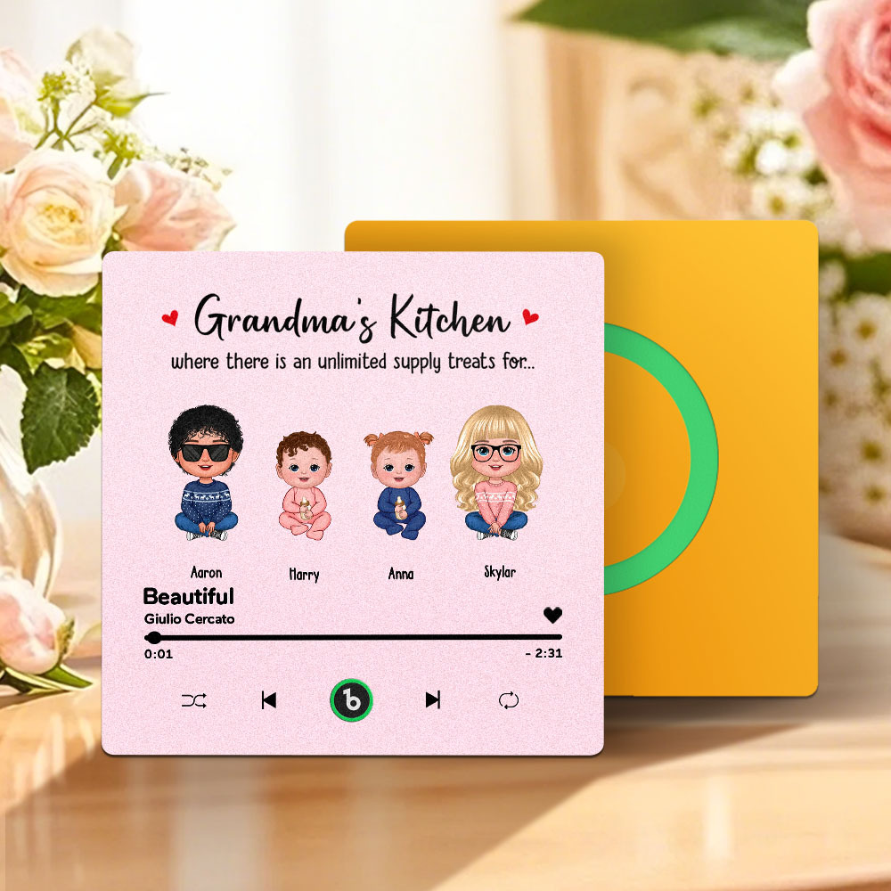 Custom Music Fridge Magnet Mother's Day Music Wall Photo Sticker That Plays Music Without Cell Phone Multiple Styles