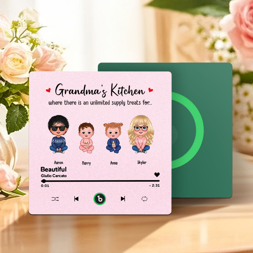 Custom Music Fridge Magnet Mother's Day Music Wall Photo Sticker That Plays Music Without Cell Phone Multiple Styles