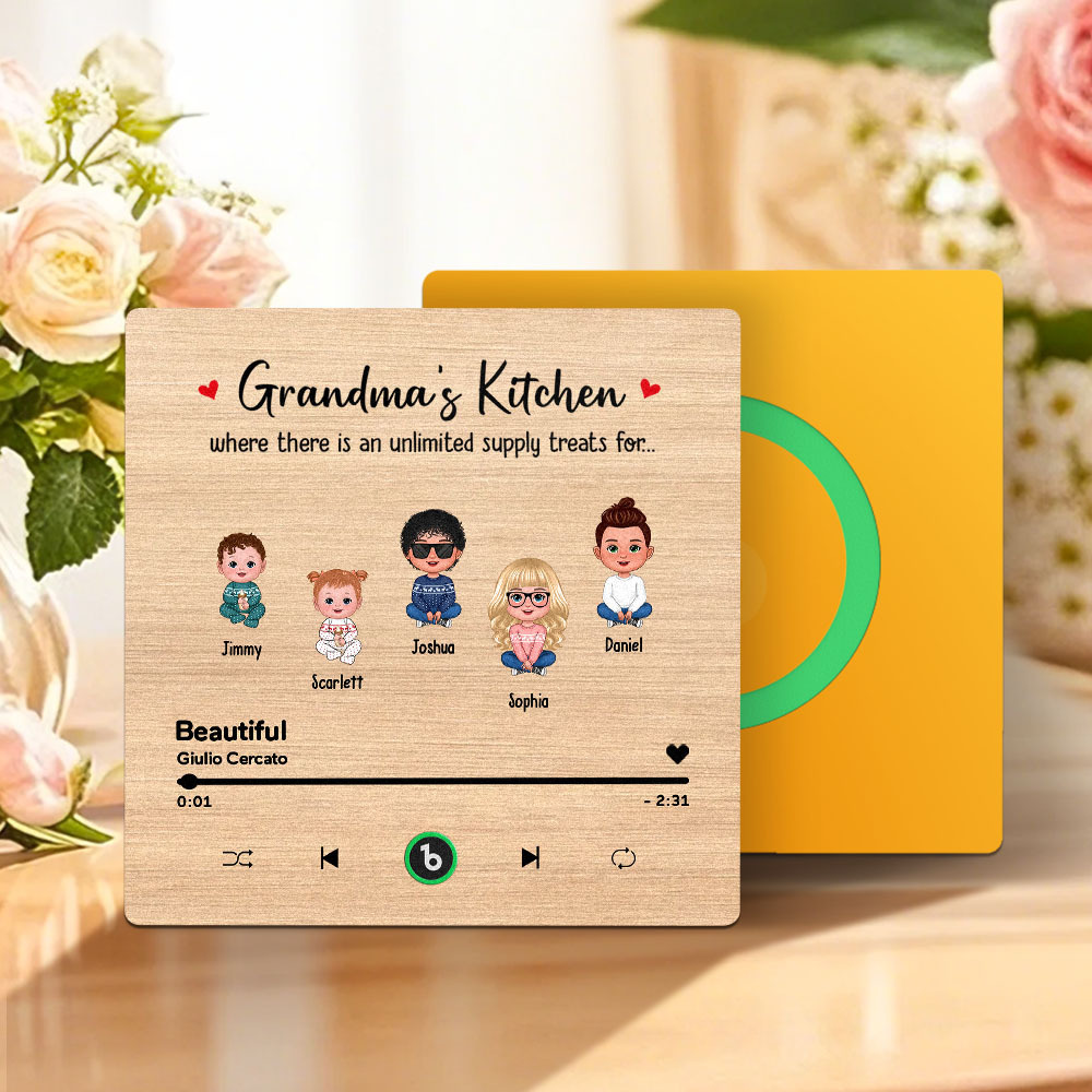 Custom Music Fridge Magnet Mother's Day Music Wall Photo Sticker That Plays Music Without Cell Phone Multiple Styles
