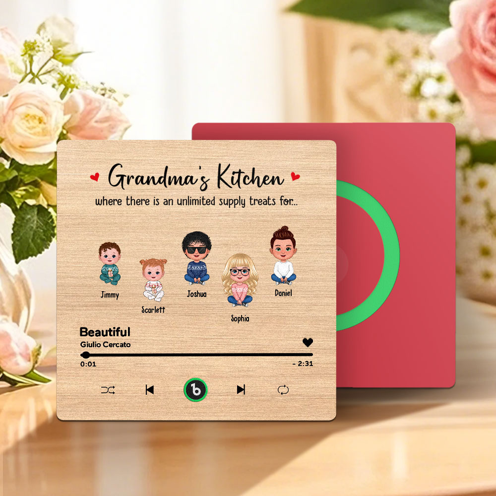 Custom Music Fridge Magnet Mother's Day Music Wall Photo Sticker That Plays Music Without Cell Phone Multiple Styles