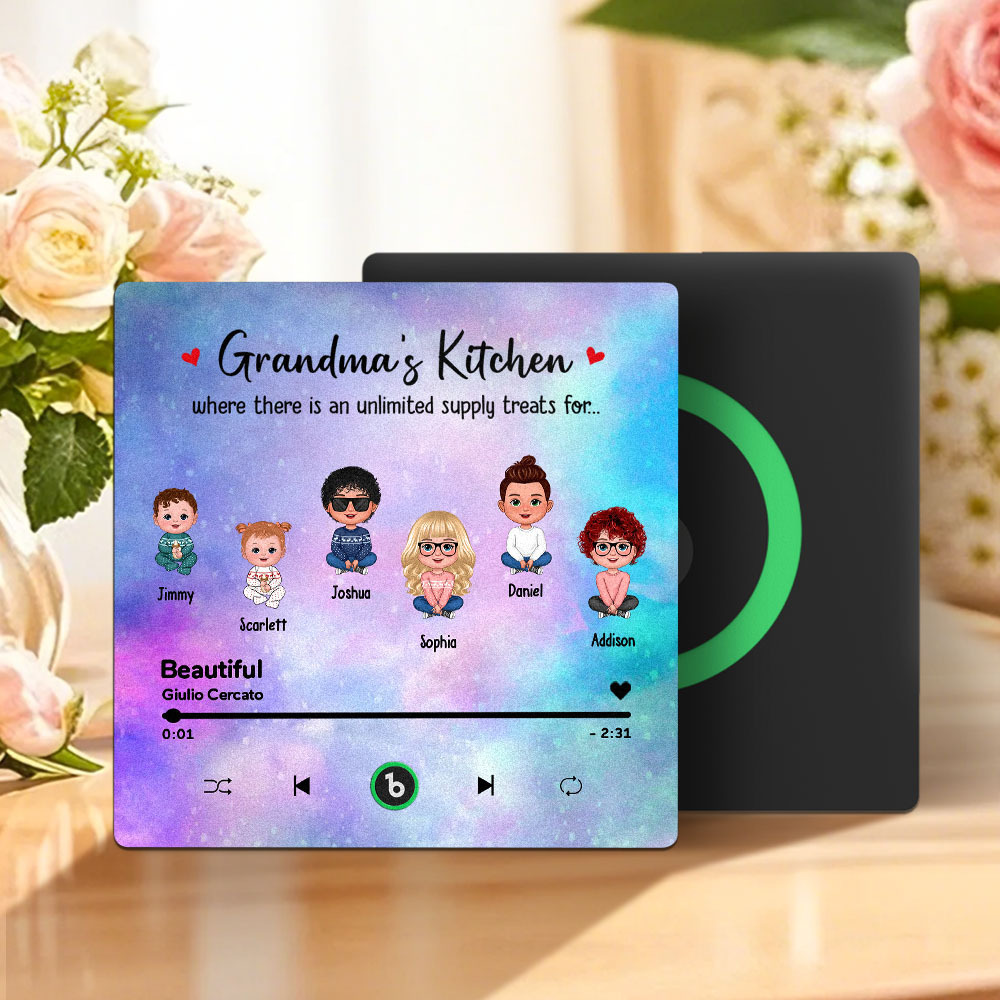 Custom Music Fridge Magnet Mother's Day Music Wall Photo Sticker That Plays Music Without Cell Phone Multiple Styles