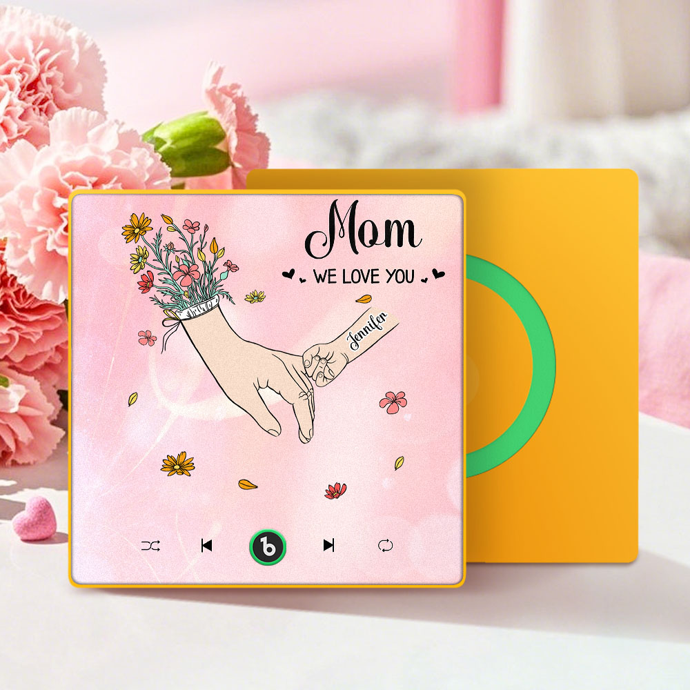 We Love You Mommy Custom Music Fridge Magnet Colorful Frame Album Fridge Magnet Music Wall Photo Sticker Mother's Day Gift