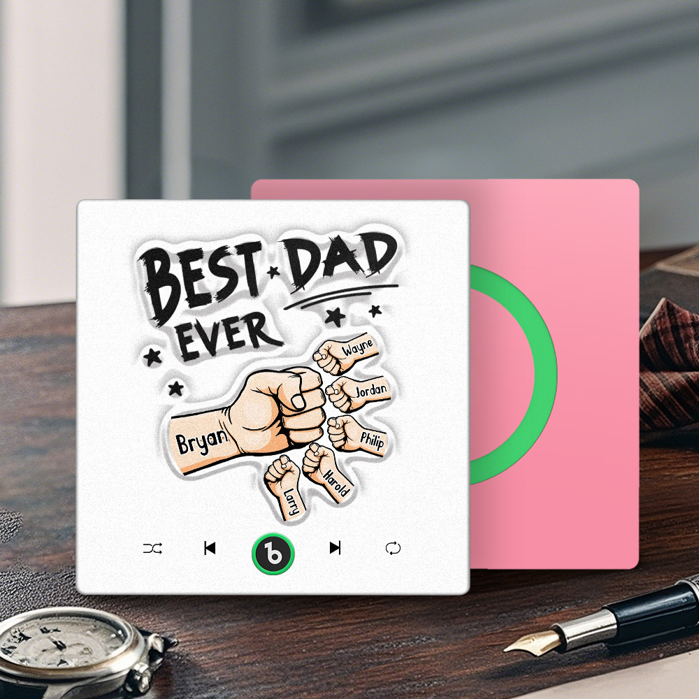 Custom Music Fridge Magnet New 4.0 Upgrade Colorful Frame Personalized Name Fist Gift Album Fridge Magnet Music Father's Day Gifts - soufeelus