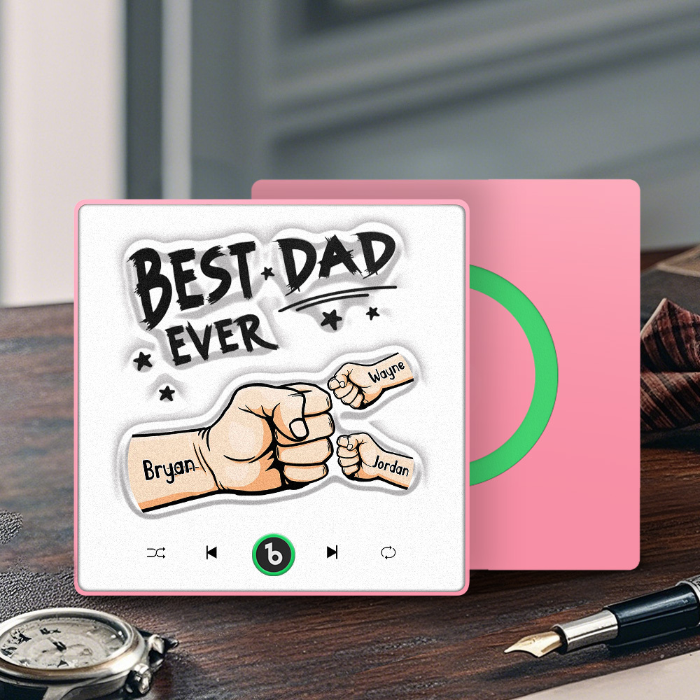 Custom Music Fridge Magnet New 4.0 Upgrade Colorful Frame Personalized Name Fist Gift Album Fridge Magnet Music Father's Day Gifts - soufeelus