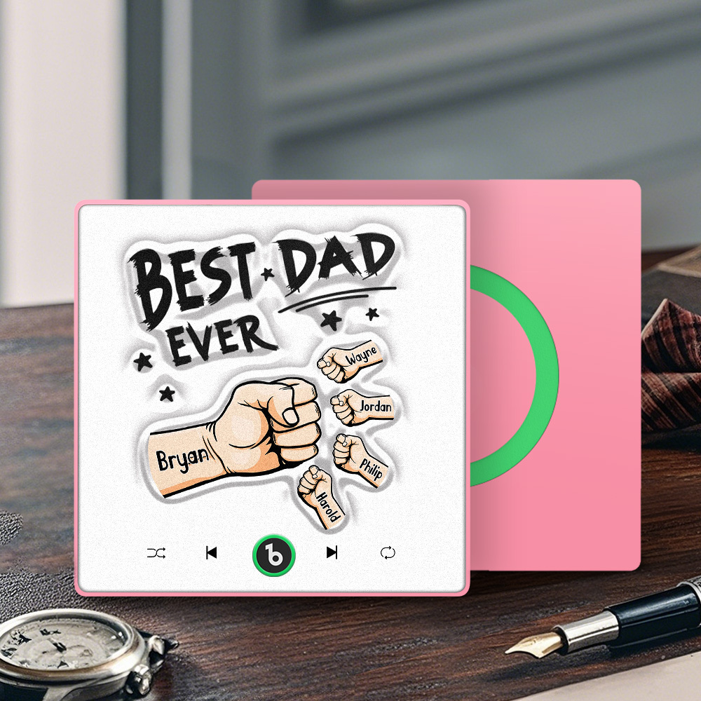 Custom Music Fridge Magnet New 4.0 Upgrade Colorful Frame Personalized Name Fist Gift Album Fridge Magnet Music Father's Day Gifts - soufeelus