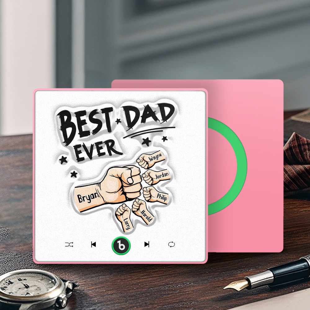 Custom Music Fridge Magnet New 4.0 Upgrade Colorful Frame Personalized Name Fist Gift Album Fridge Magnet Music Father's Day Gifts - soufeelus