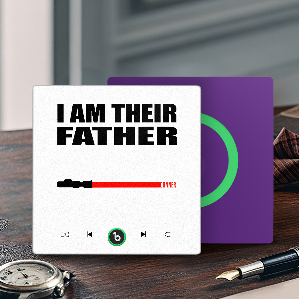 Custom Music Fridge Magnet New 4.0 Upgrade Colorful Frame Light Saber I Am Their Father Album Fridge Magnet Music Father's Day Gifts - soufeelus