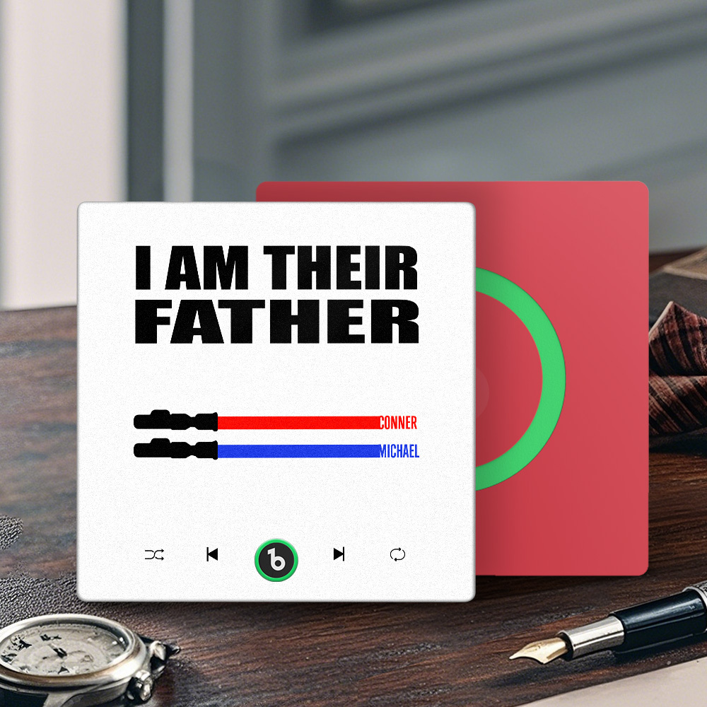 Custom Music Fridge Magnet New 4.0 Upgrade Colorful Frame Light Saber I Am Their Father Album Fridge Magnet Music Father's Day Gifts - soufeelus