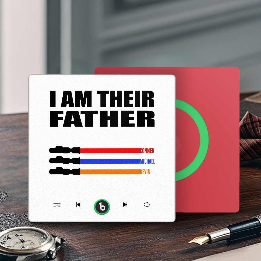 Custom Music Fridge Magnet New 4.0 Upgrade Colorful Frame Light Saber I Am Their Father Album Fridge Magnet Music Father's Day Gifts - soufeelus