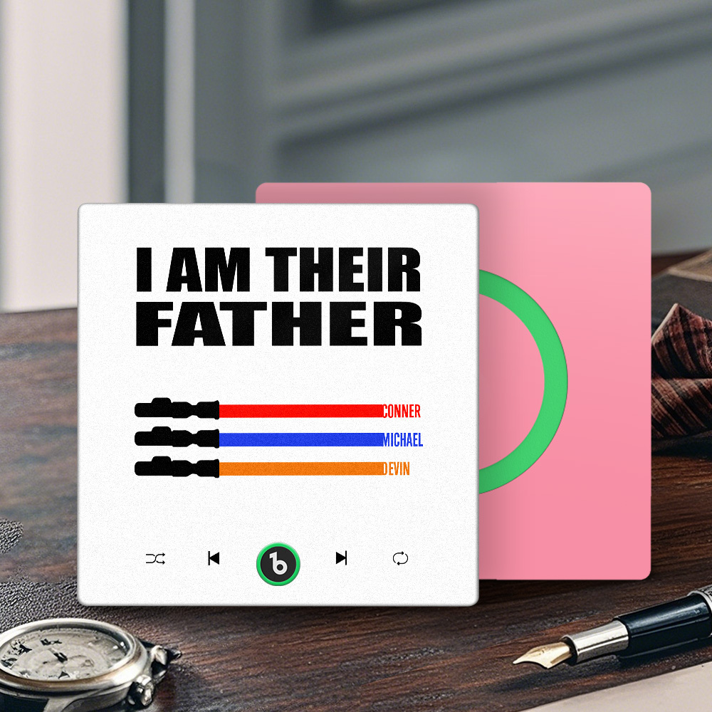 Custom Music Fridge Magnet New 4.0 Upgrade Colorful Frame Light Saber I Am Their Father Album Fridge Magnet Music Father's Day Gifts - soufeelus
