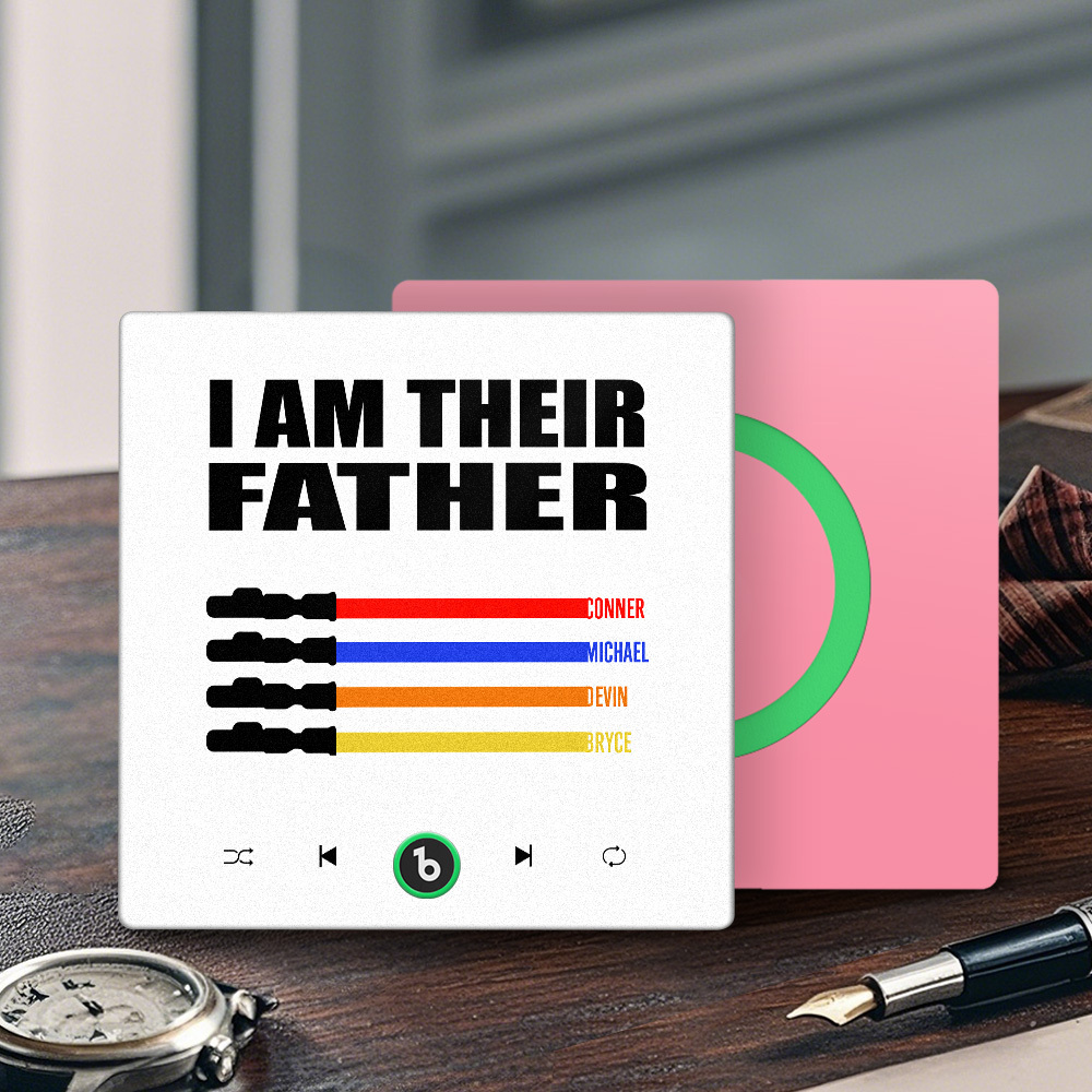 Custom Music Fridge Magnet New 4.0 Upgrade Colorful Frame Light Saber I Am Their Father Album Fridge Magnet Music Father's Day Gifts - soufeelus