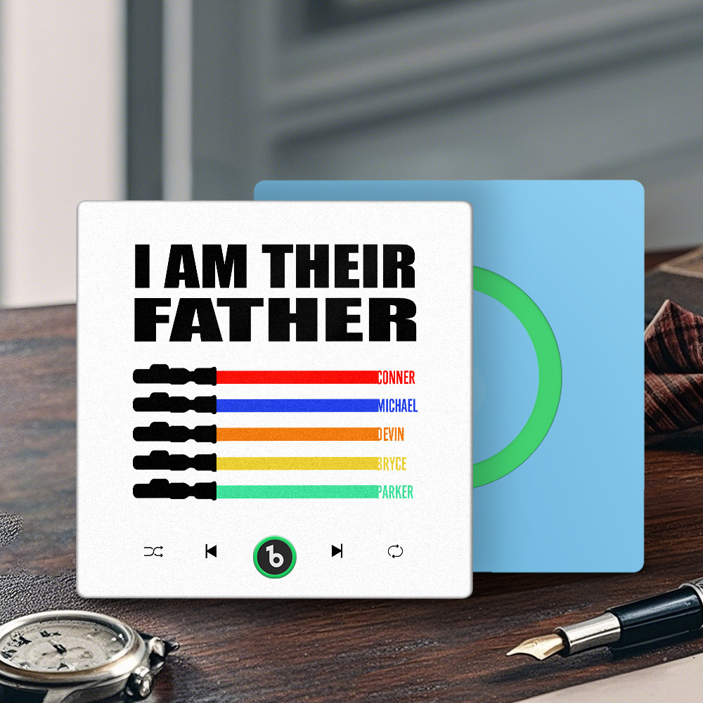Custom Music Fridge Magnet New 4.0 Upgrade Colorful Frame Light Saber I Am Their Father Album Fridge Magnet Music Father's Day Gifts - soufeelus