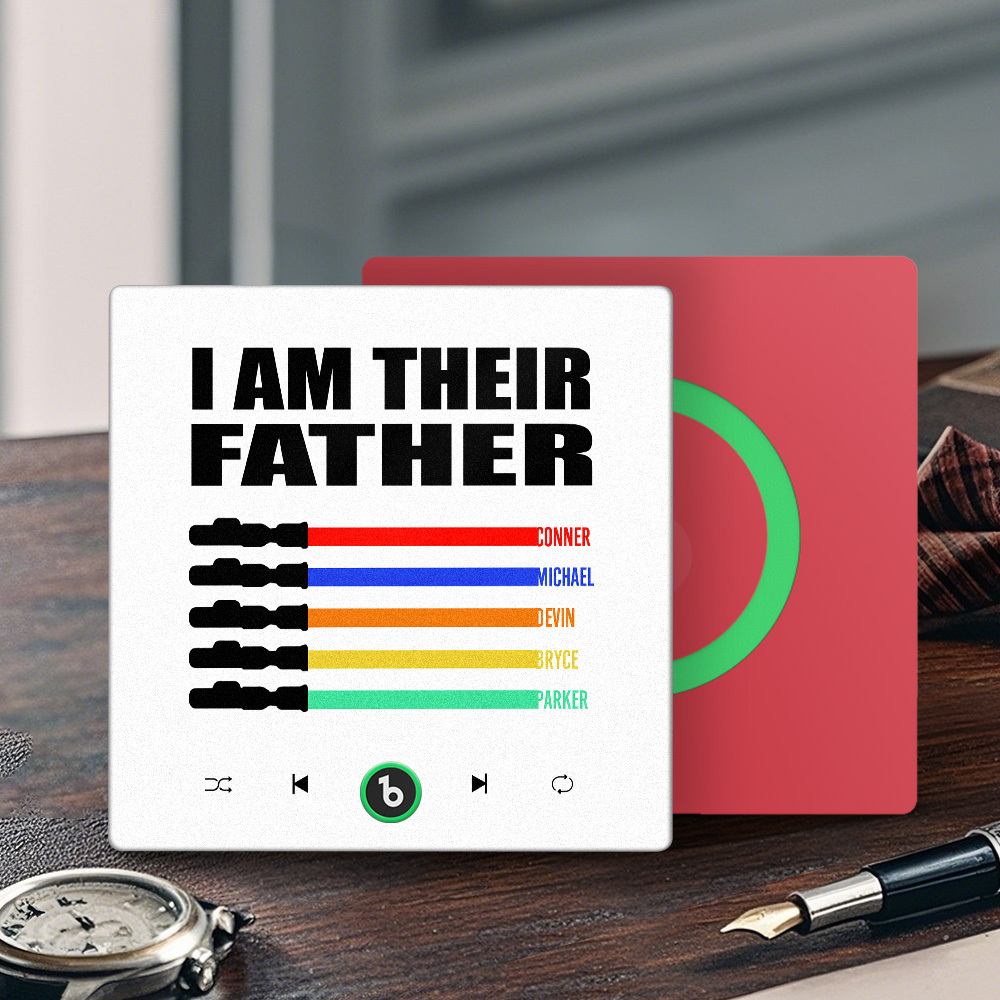 Custom Music Fridge Magnet New 4.0 Upgrade Colorful Frame Light Saber I Am Their Father Album Fridge Magnet Music Father's Day Gifts - soufeelus
