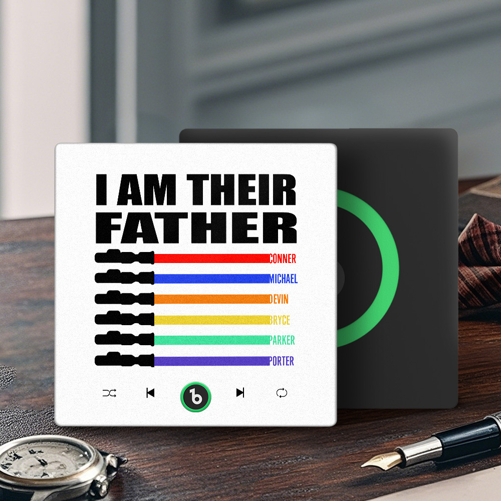 Custom Music Fridge Magnet New 4.0 Upgrade Colorful Frame Light Saber I Am Their Father Album Fridge Magnet Music Father's Day Gifts - soufeelus