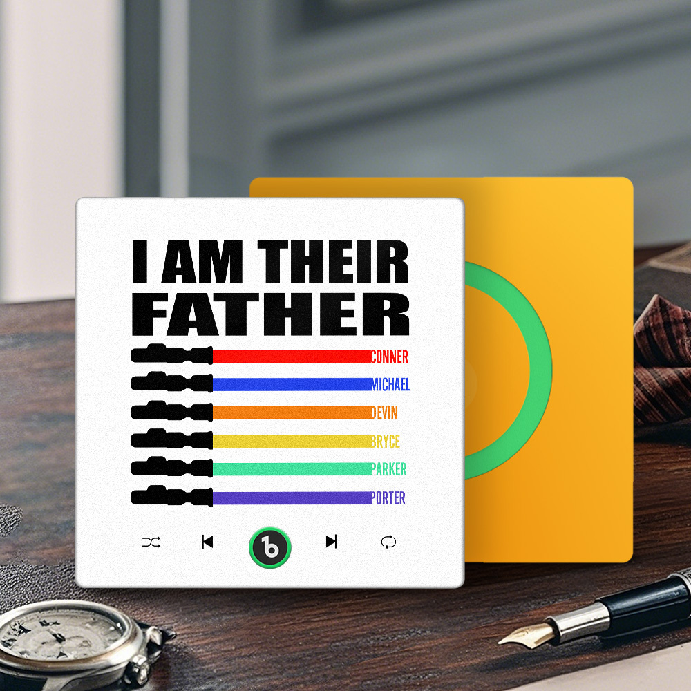 Custom Music Fridge Magnet New 4.0 Upgrade Colorful Frame Light Saber I Am Their Father Album Fridge Magnet Music Father's Day Gifts - soufeelus