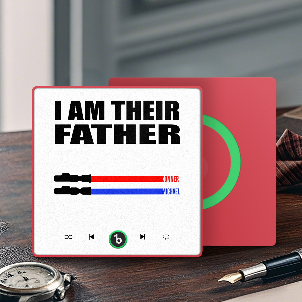 Custom Music Fridge Magnet New 4.0 Upgrade Colorful Frame Light Saber I Am Their Father Album Fridge Magnet Music Father's Day Gifts - soufeelus