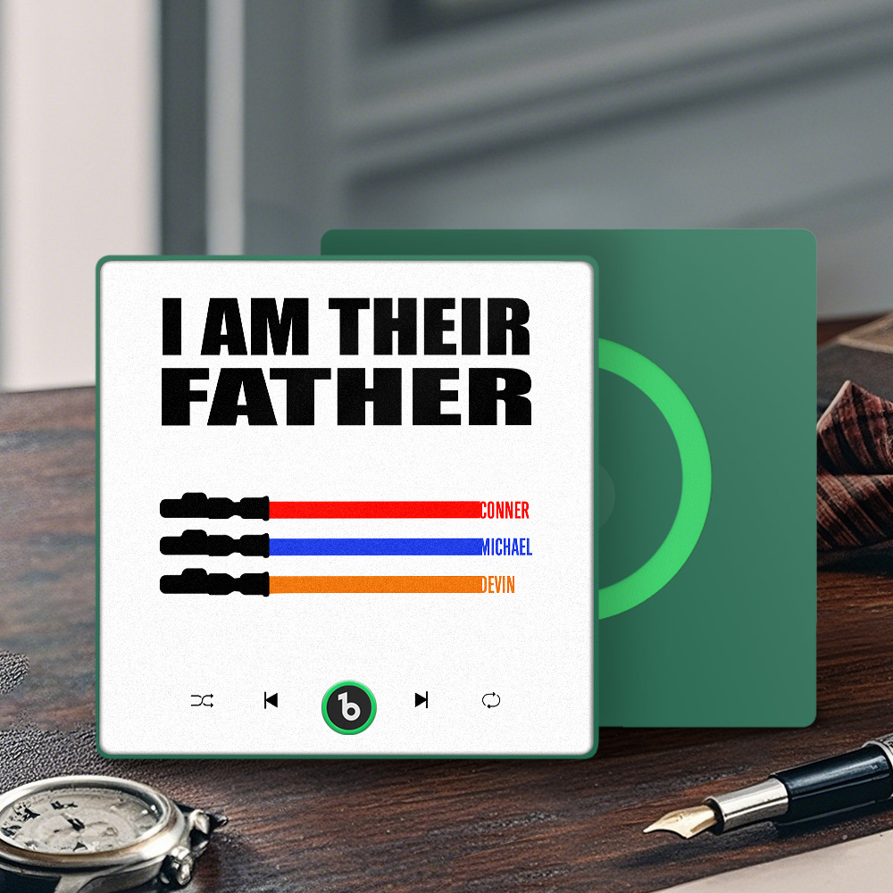 Custom Music Fridge Magnet New 4.0 Upgrade Colorful Frame Light Saber I Am Their Father Album Fridge Magnet Music Father's Day Gifts - soufeelus