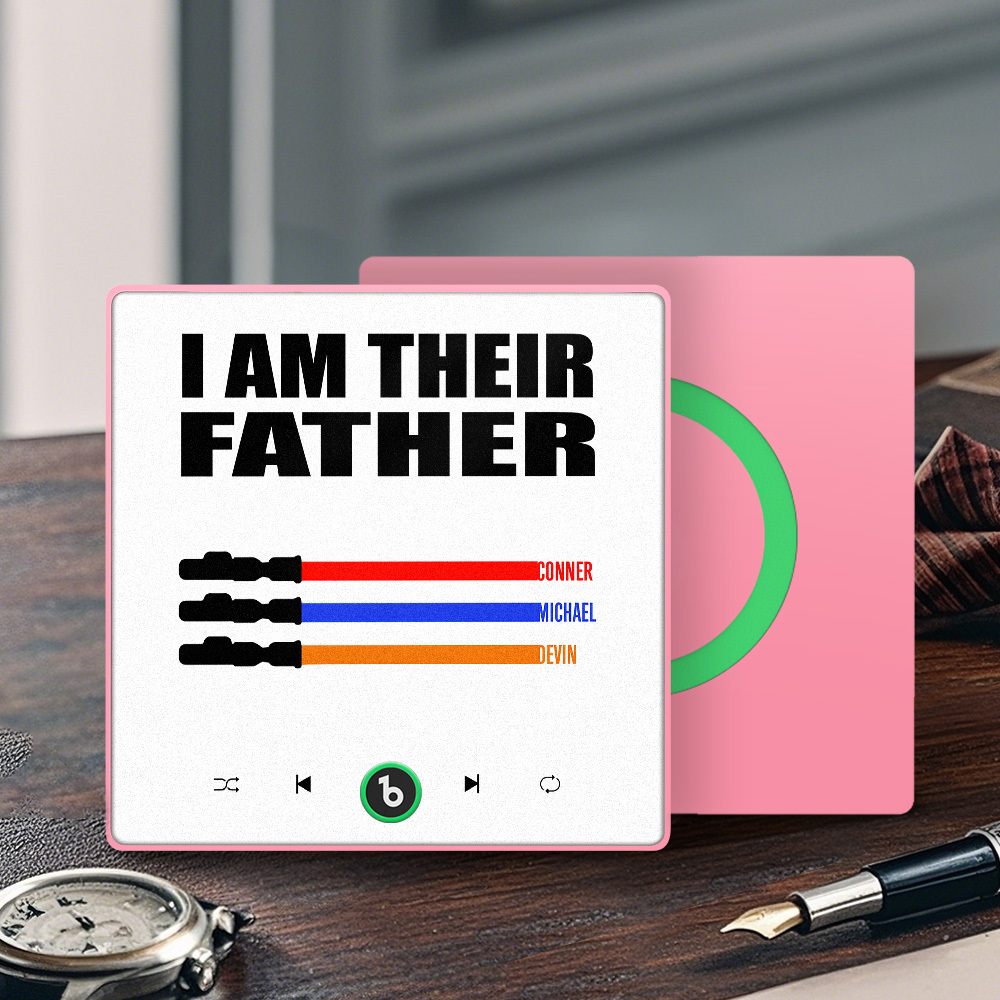 Custom Music Fridge Magnet New 4.0 Upgrade Colorful Frame Light Saber I Am Their Father Album Fridge Magnet Music Father's Day Gifts - soufeelus