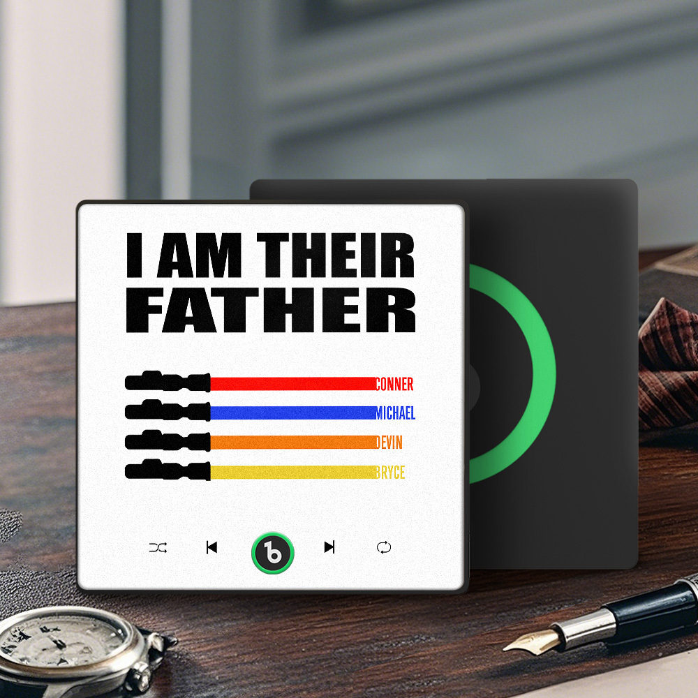 Custom Music Fridge Magnet New 4.0 Upgrade Colorful Frame Light Saber I Am Their Father Album Fridge Magnet Music Father's Day Gifts - soufeelus
