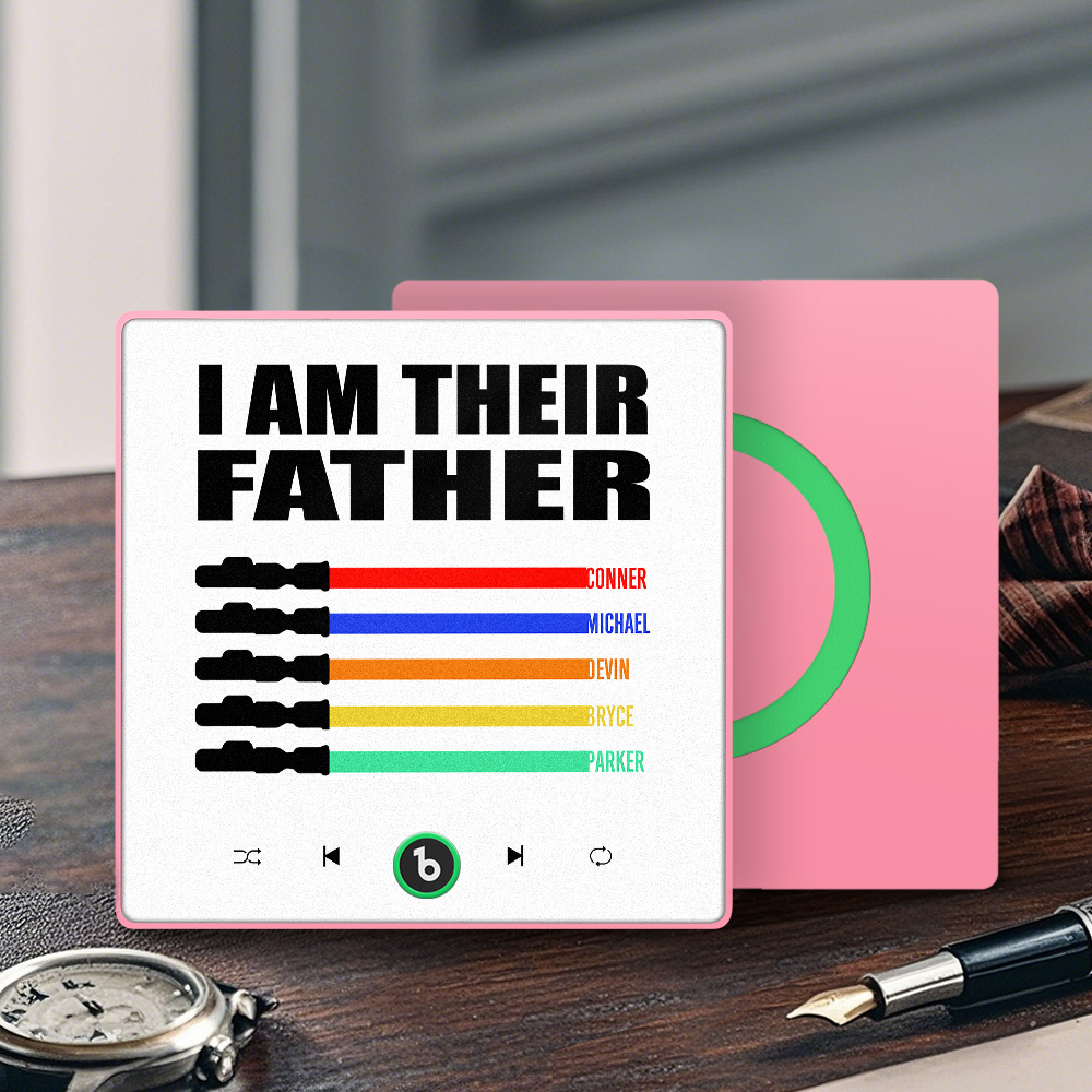 Custom Music Fridge Magnet New 4.0 Upgrade Colorful Frame Light Saber I Am Their Father Album Fridge Magnet Music Father's Day Gifts - soufeelus