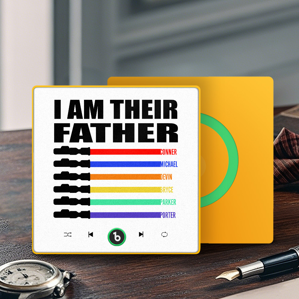 Custom Music Fridge Magnet New 4.0 Upgrade Colorful Frame Light Saber I Am Their Father Album Fridge Magnet Music Father's Day Gifts - soufeelus