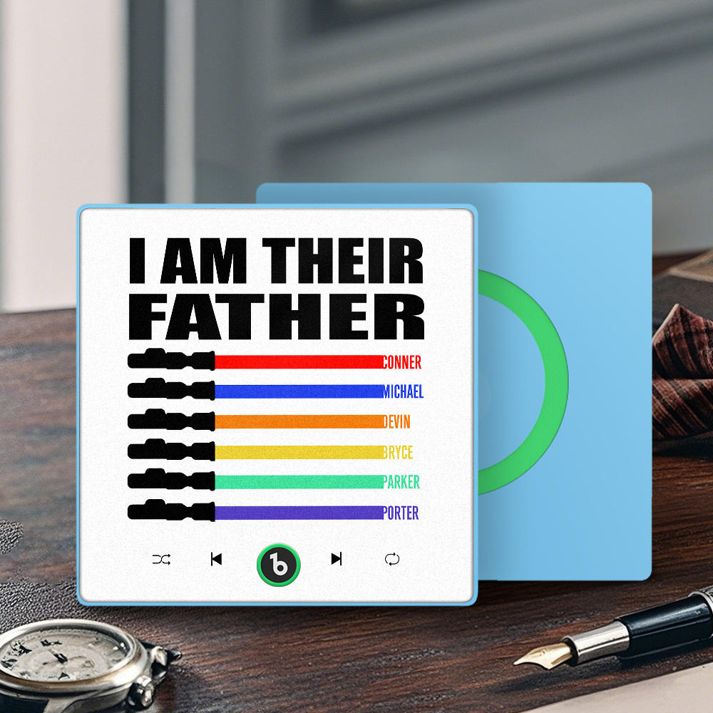 Custom Music Fridge Magnet New 4.0 Upgrade Colorful Frame Light Saber I Am Their Father Album Fridge Magnet Music Father's Day Gifts - soufeelus