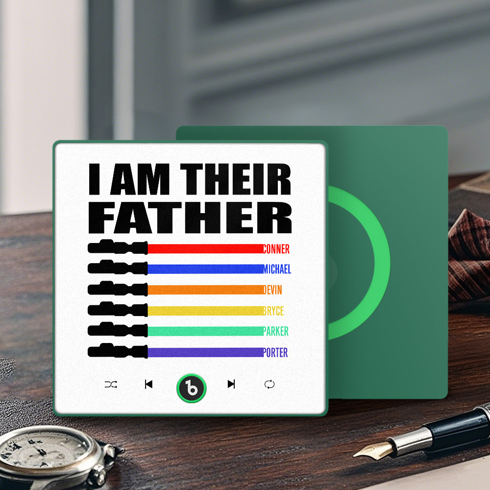 Custom Music Fridge Magnet New 4.0 Upgrade Colorful Frame Light Saber I Am Their Father Album Fridge Magnet Music Father's Day Gifts - soufeelus