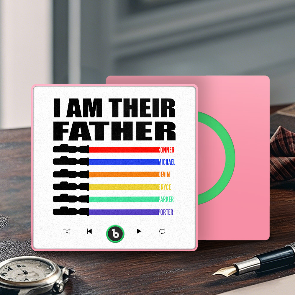 Custom Music Fridge Magnet New 4.0 Upgrade Colorful Frame Light Saber I Am Their Father Album Fridge Magnet Music Father's Day Gifts - soufeelus