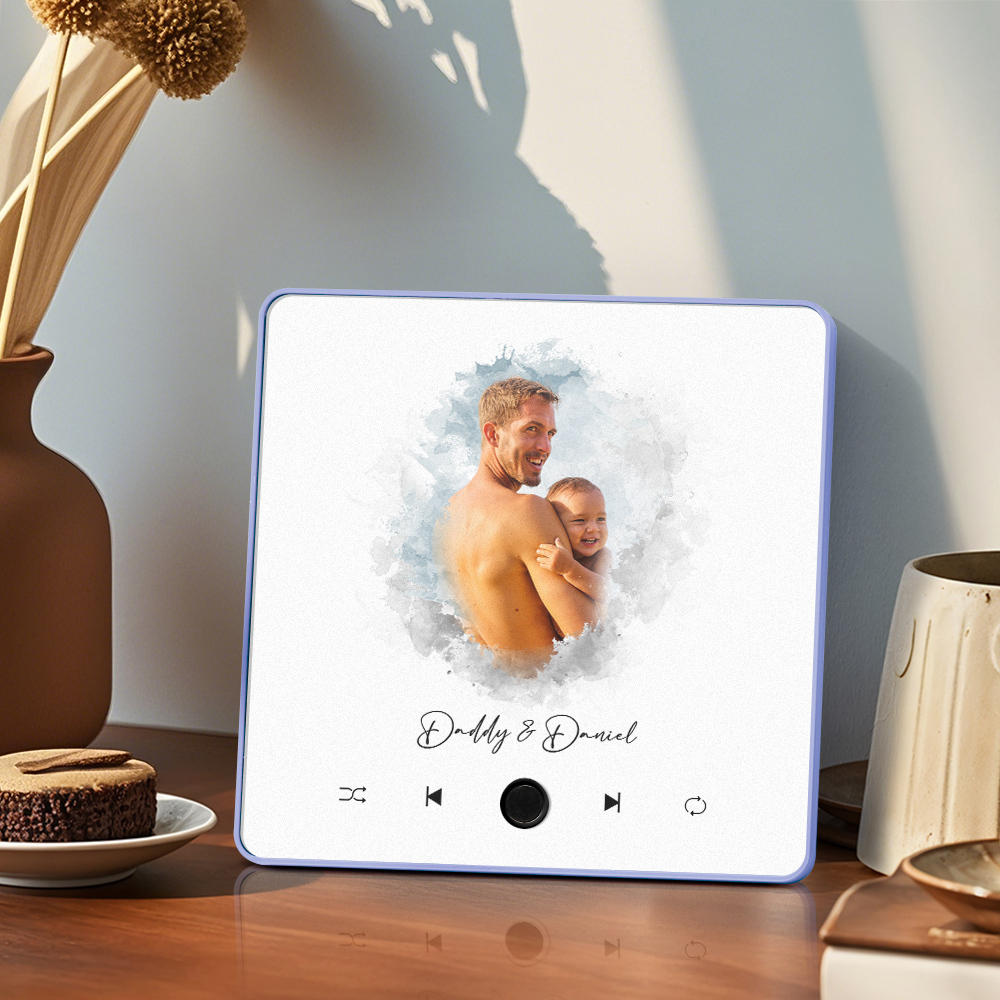 Custom Music Fridge Magnet Photo Watercolor Sticker Music Wall Photo Sticker That Can Plays Without Cell Phone Best Gift