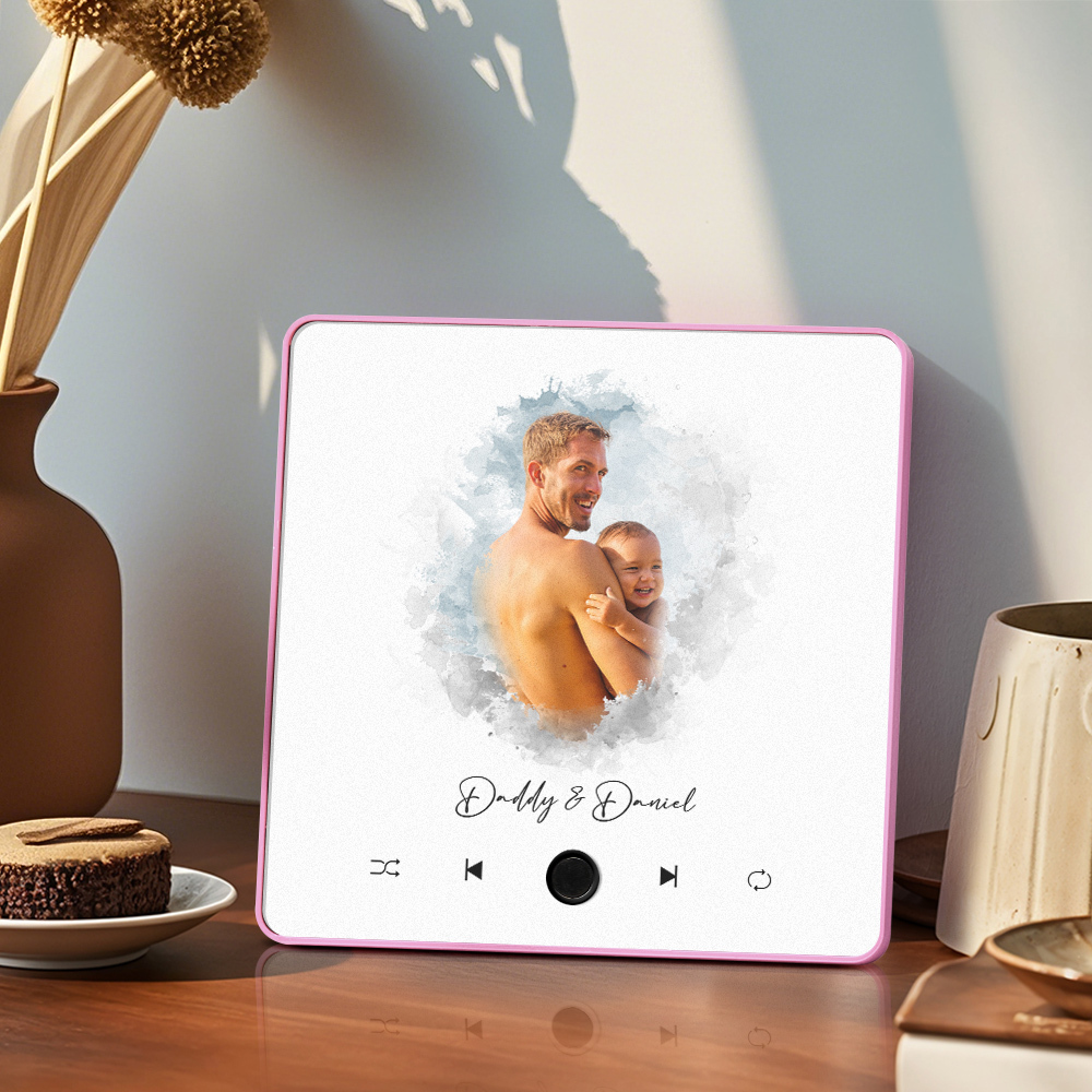 Custom Music Fridge Magnet Photo Watercolor Sticker Music Wall Photo Sticker That Can Plays Without Cell Phone Best Gift