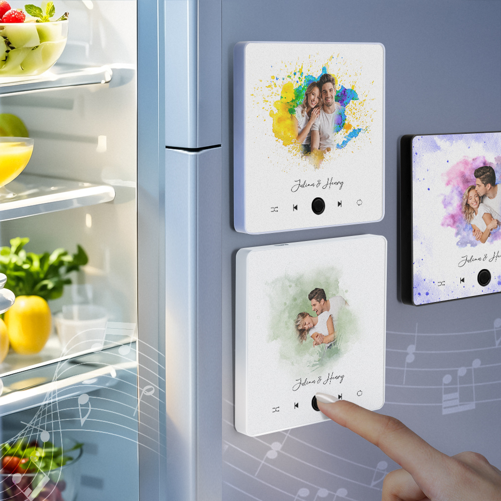 Customized Music Fridge Magnet Personalized Photo Fridge Magnet Can Play Songs and Adjust Volume
