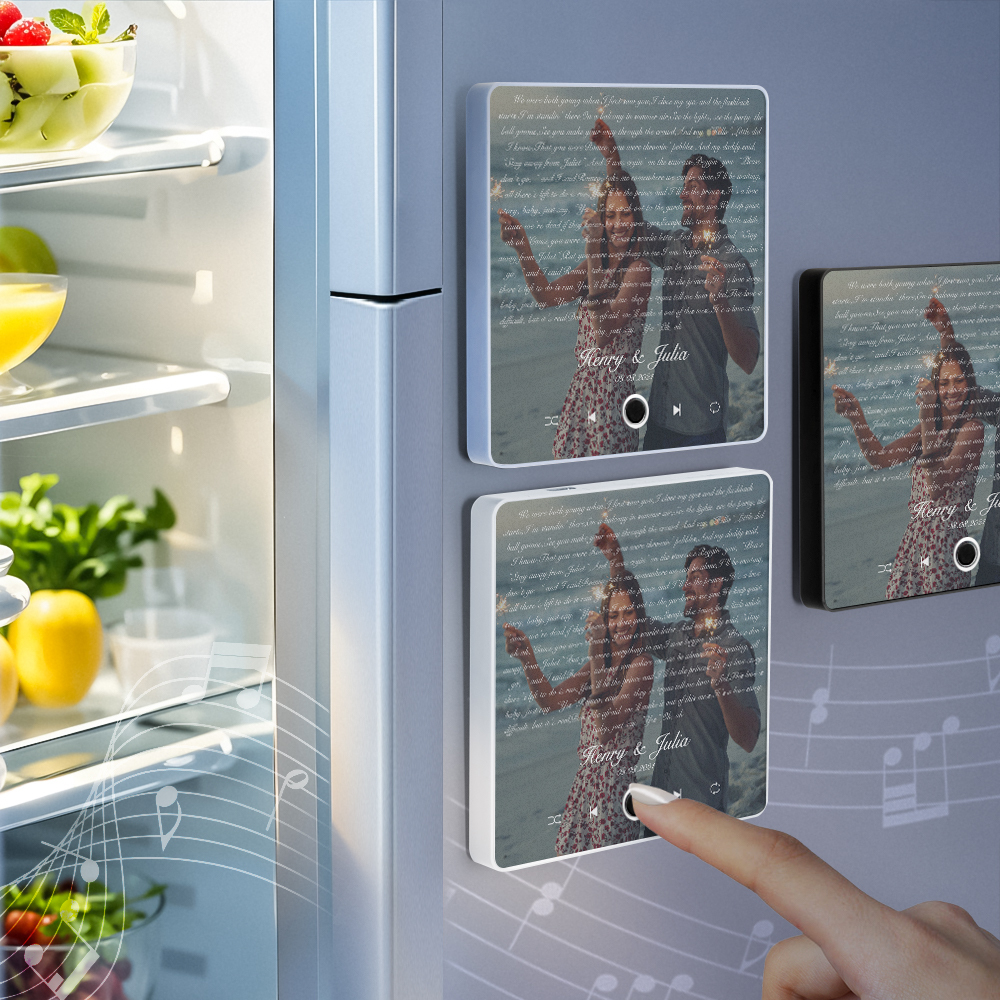 Custom Music Fridge Magnet Lyrics Sticker Gifts Music Wall Photo Sticker Music Movement That Can Be Played Without Cell Phone Best Gift