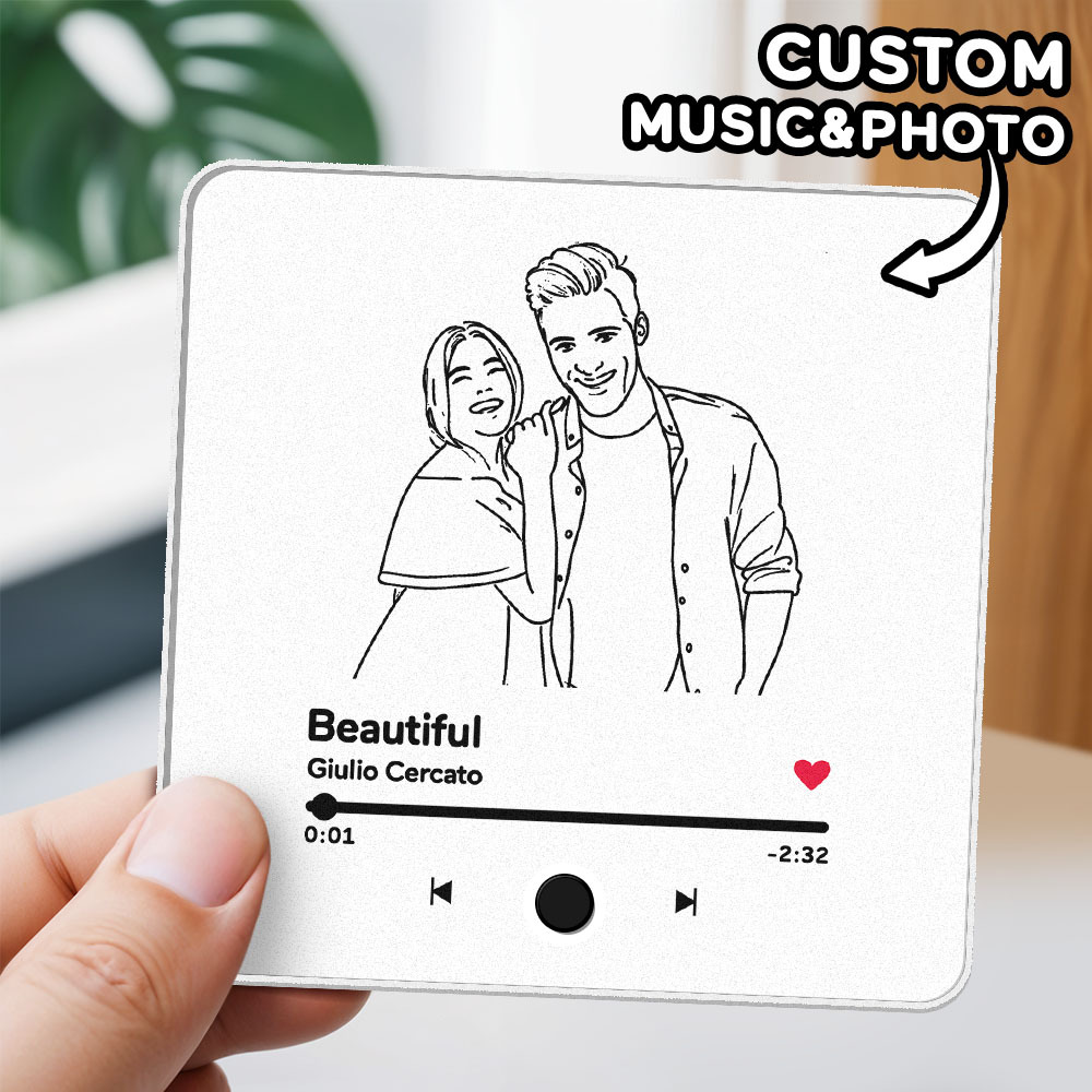 Customized Album Fridge Magnet Personalized Music Fridge Magnet Can Play Songs and Adjust Volume