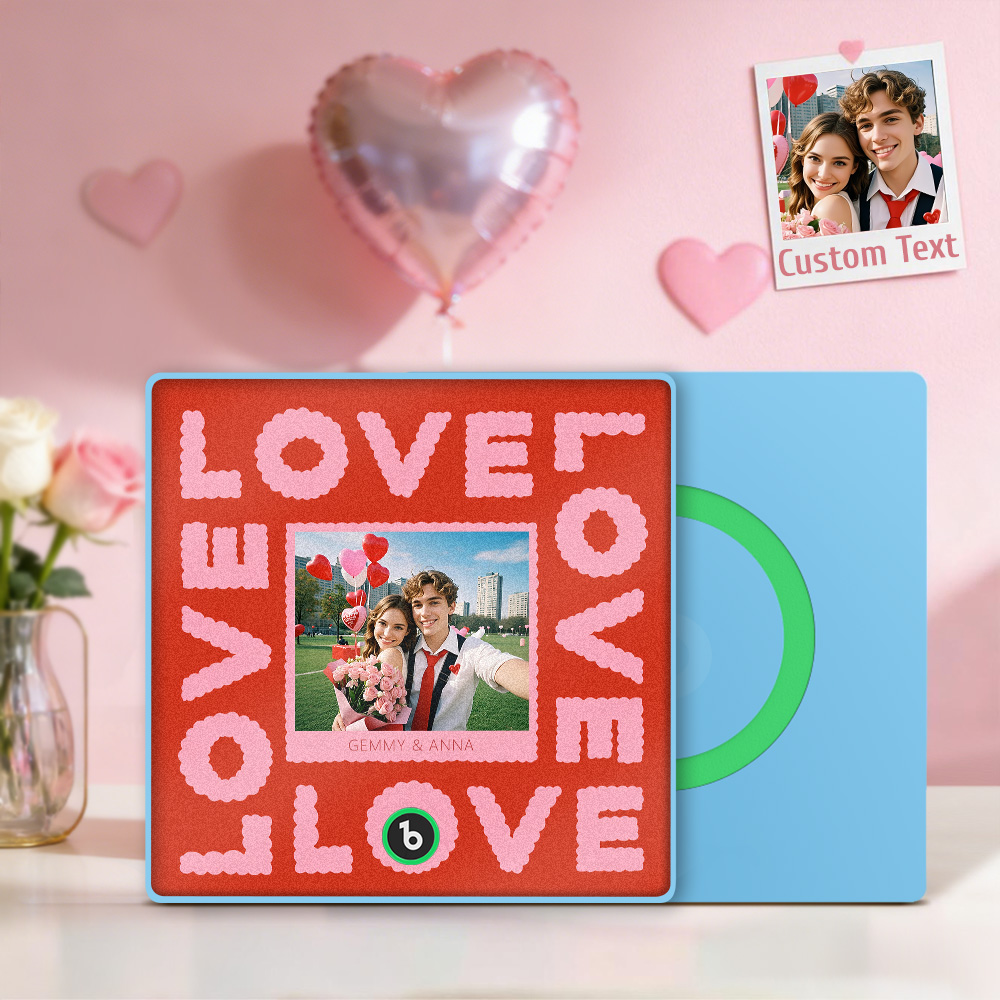 Custom Music Fridge Personalized Love Song Music Fridge Around Love Pattern Gift for Her detail