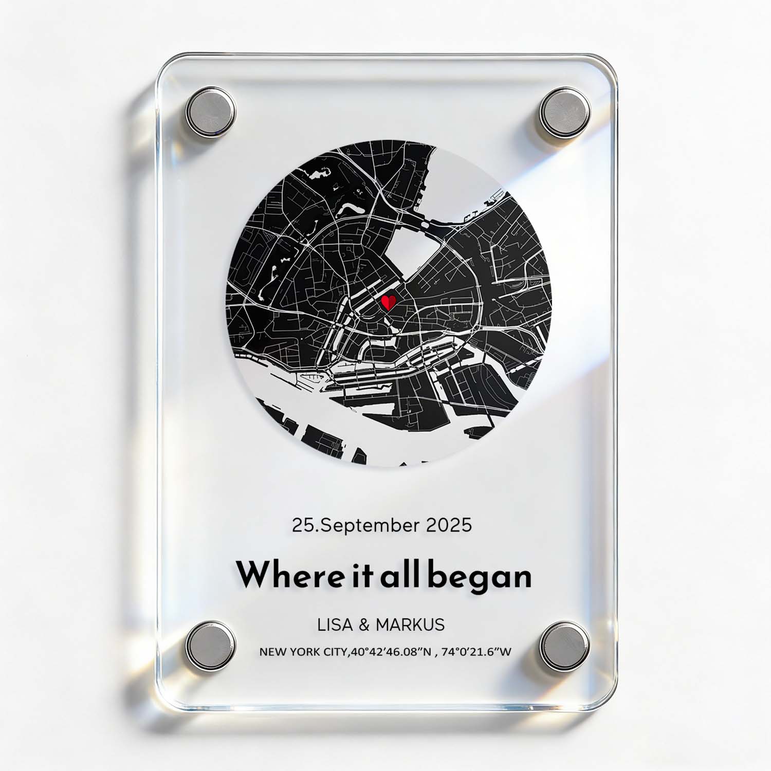 Where It All Began – Acrylic Magnet detail
