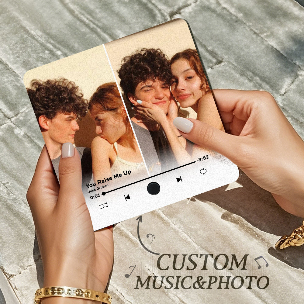 Personalized Two Photo Music Fridge Magnet Pro The Best Anniversary Gift Can Be Played Music Fridge Magnet For Her - soufeelus
