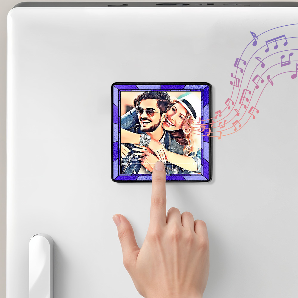 Personalized Photo Album Fridge Magnet Music Wall Photo Sticker Music Movement That Can Be Played Without Cell Phone Music Fridge Magnet Pro