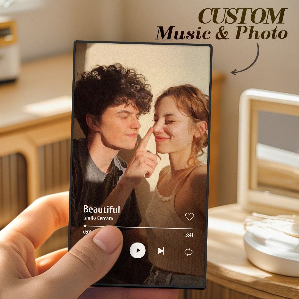 Customized Album Fridge Magnet Personalized Rectangle Music Fridge Magnet Can Play Songs