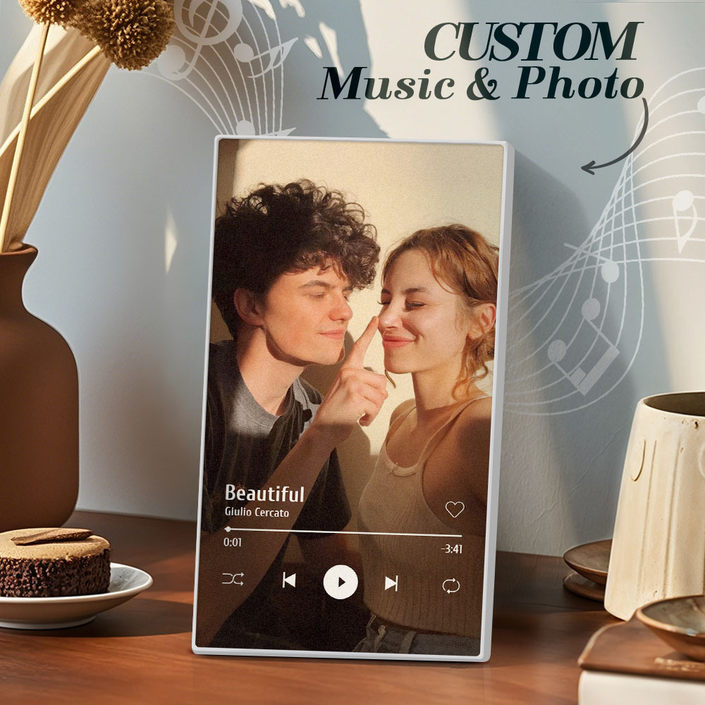 Customized Music Fridge Magnet Personalized Photo Fridge Magnet Can Play Songs and Adjust Volume