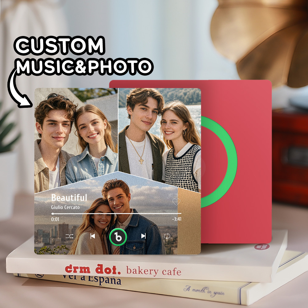 Custom Music Fridge Magnet 3 Photo New 4.0 Upgrade Colorful Frame Album Fridge Magnet Music Wall Photo Sticker Music Movement