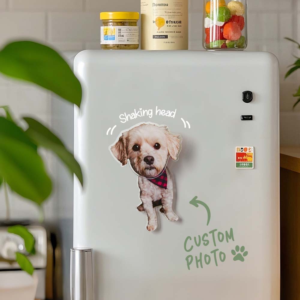Personalized Refrigerator Magnet with Photo Pet Portrait Fridge Magnets Home Decoration Gifts for Pet Lover - soufeelus