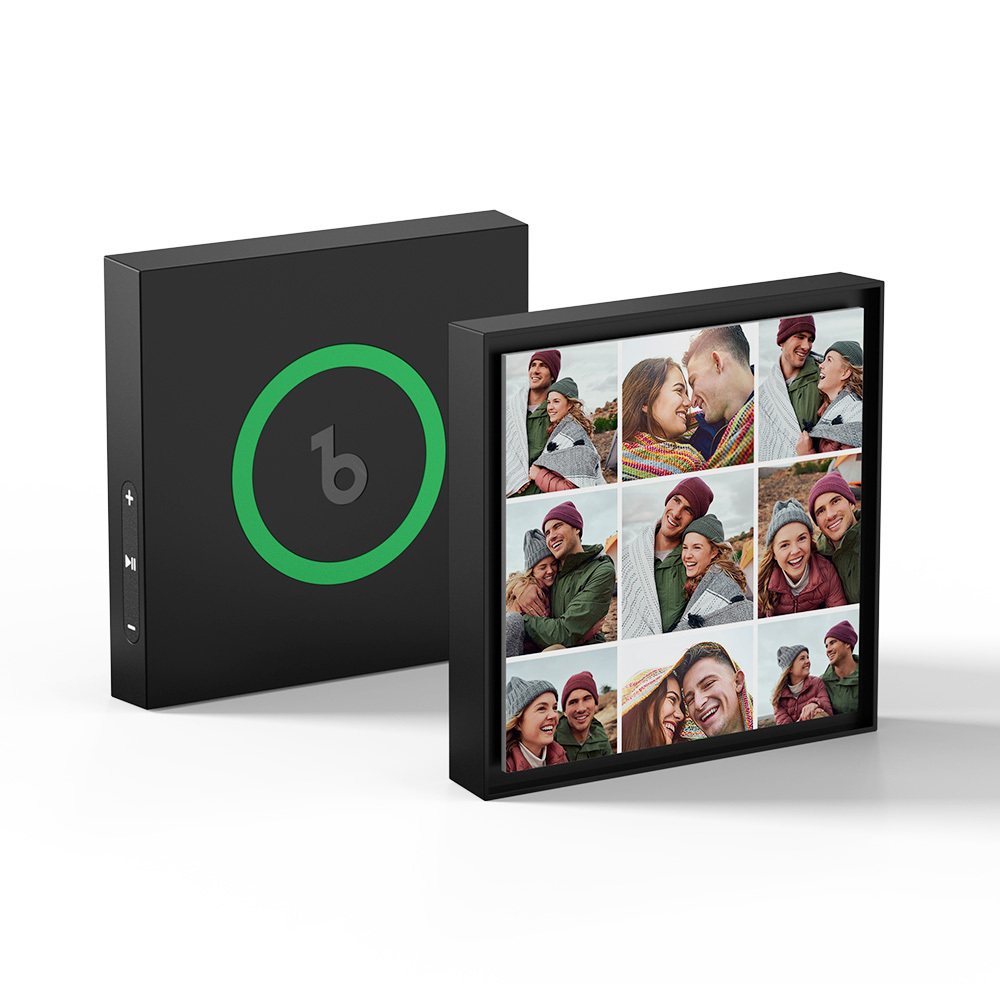 New 5.0 Upgrade Custom Music Fridge Magnet Personalized 9 Photo Can Play Songs and Adjust Volume Supports 1-6 Songs Valentine's Day Gifts