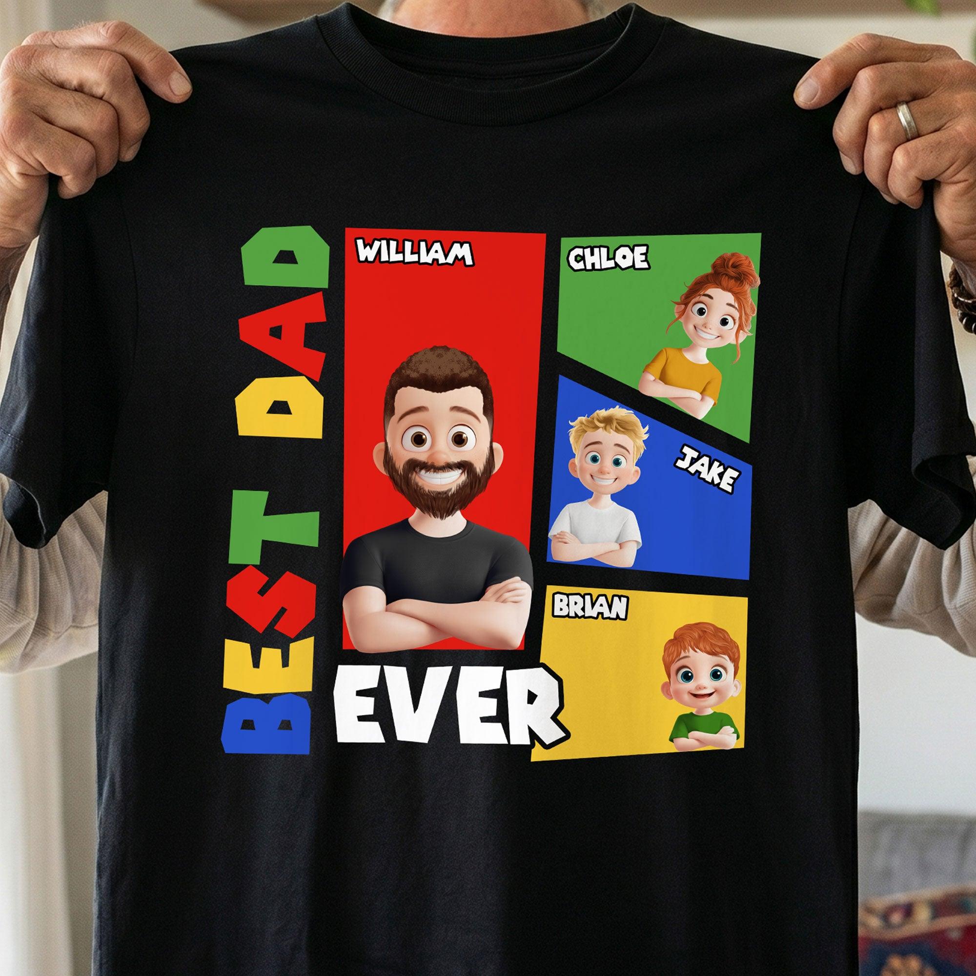 Father's Day Gifts, Best Dad Ever Arcade Theme - Personalized Shirt
