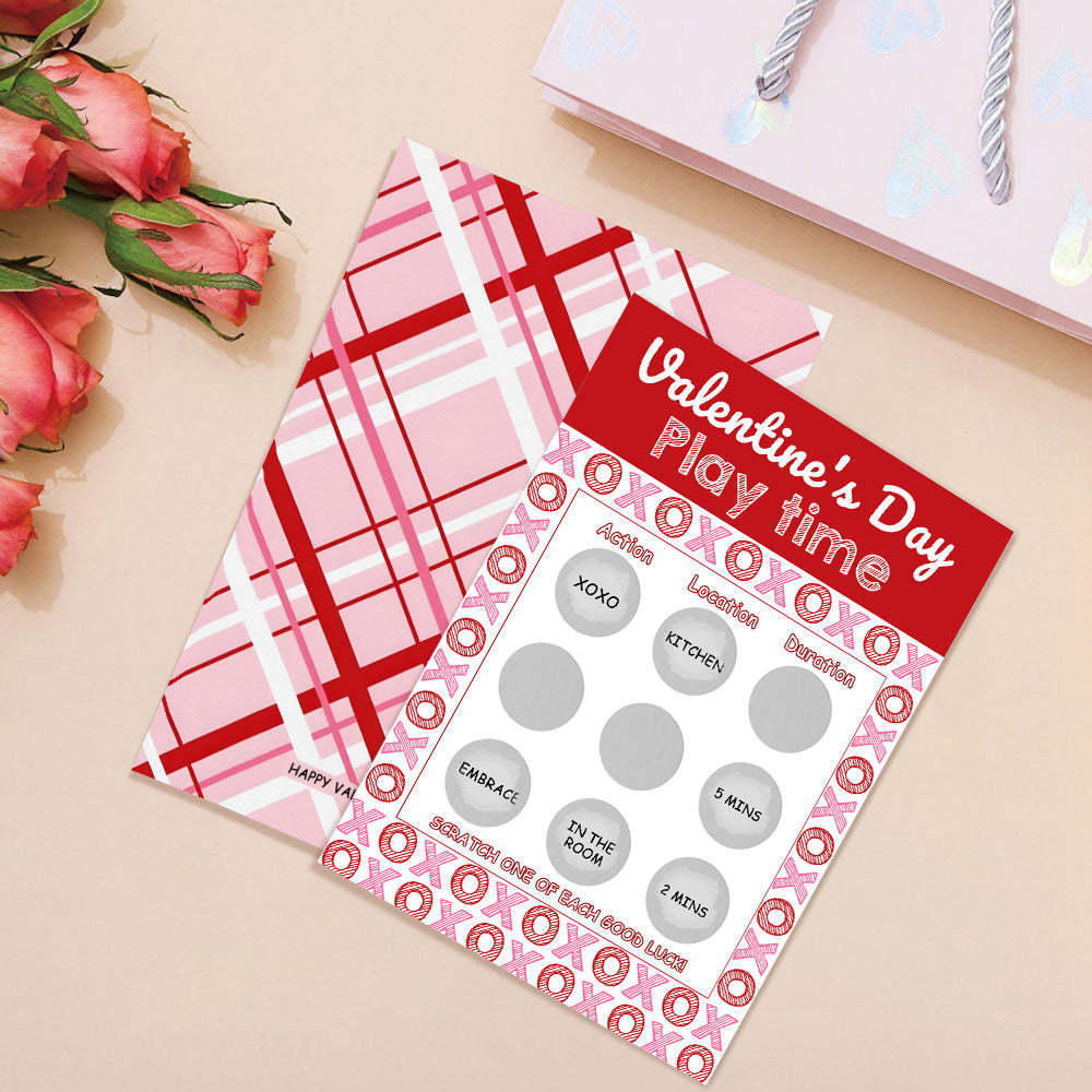 Naughty Play Time Scratch Card Funny Valentine's Day Scratch off Card - soufeelus
